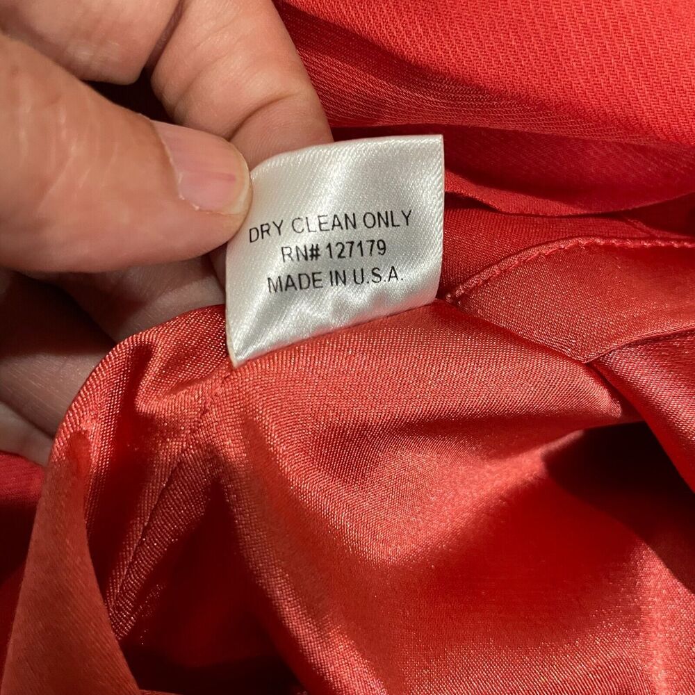 Jenny Yoo‎ Collection Red Ruffle Silk Blend Dress Size 0 Cocktail Wedding $265 - Picture 10 of 10